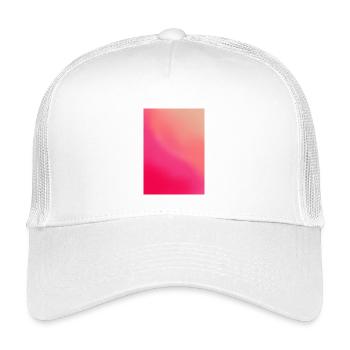 Gradient - Wellen rosa rot personalisierbar - Kinder Trucker-Cap - Weiß - Vorne