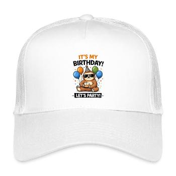 Geburtstags-Faultierparty - Kinder Trucker-Cap - Weiß - Vorne