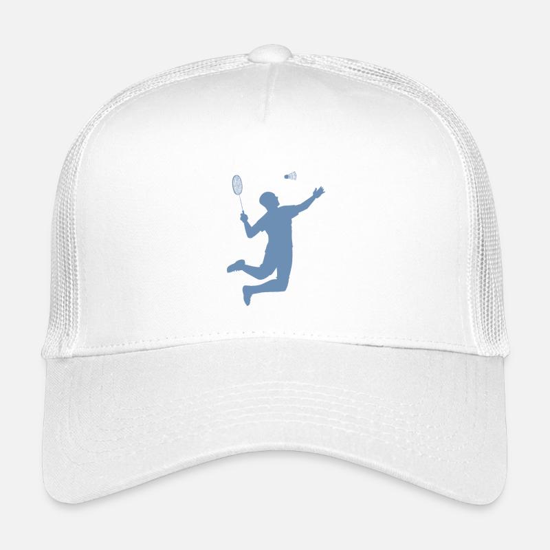 Minimalistisches Badminton Silhouette Design Kinder Trucker-Cap