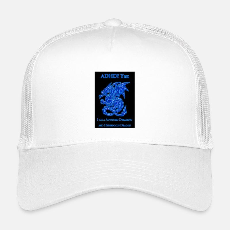 ADHD-Dragon - Kinder Trucker-Cap - Weiß