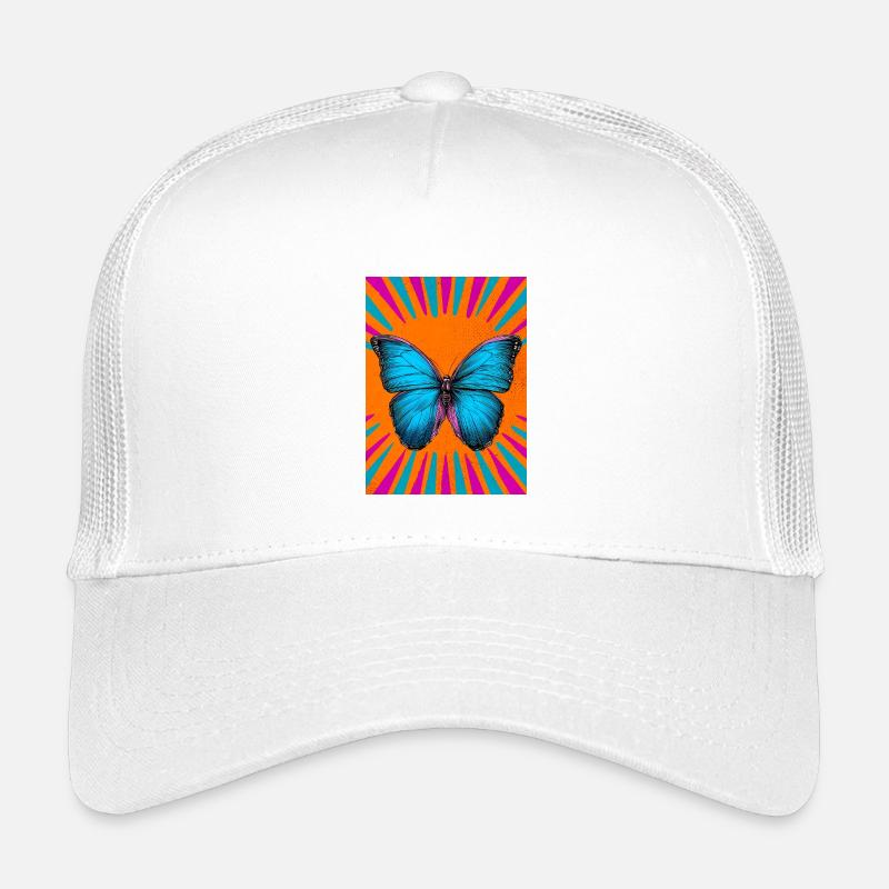 Schmetterling - Kinder Trucker-Cap - Weiß