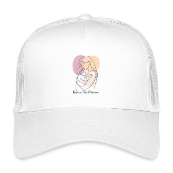 Dessin au Trait Étreinte maternelle Fête des mères - Casquette trucker enfant - blanc - Devant