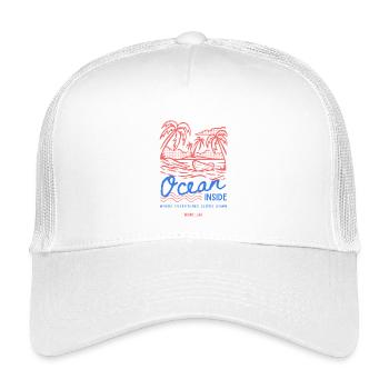 Ocean Inside Palm Island - Kids’ Trucker Cap - white - Front
