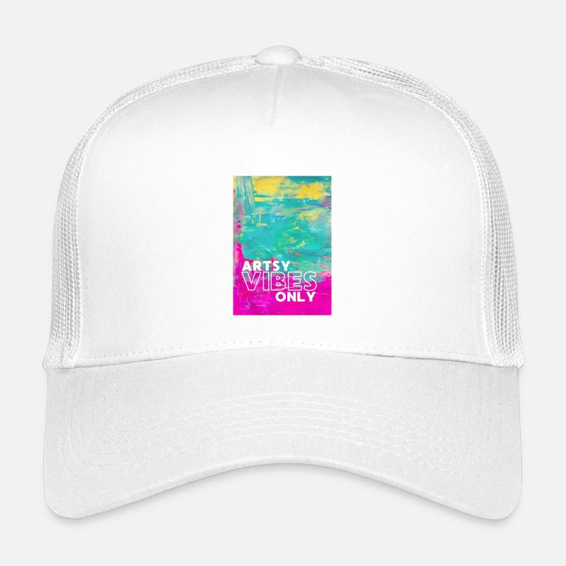 Artsy Vibes Only - Kinder Trucker-Cap - Weiß