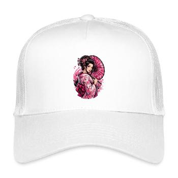 Geisha Kirschblüten Kimono - Kinder Trucker-Cap - Weiß - Vorne