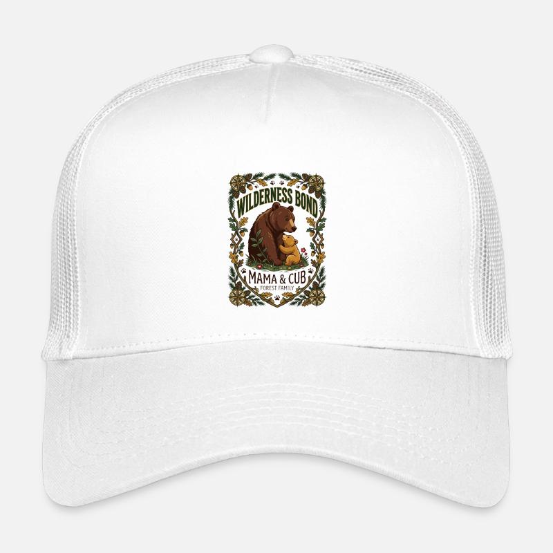 Wilderness Bond: Mama Bear & Cub Kids’ Trucker Cap