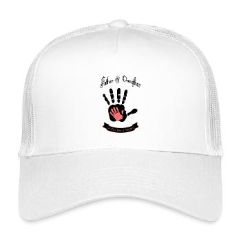 Father and Daughter Handabdruck Teamgeist - Kinder Trucker-Cap - Weiß - Vorne