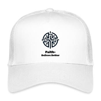 Kreisgeometrie Mandala-Circuit - Kinder Trucker-Cap - Weiß - Vorne