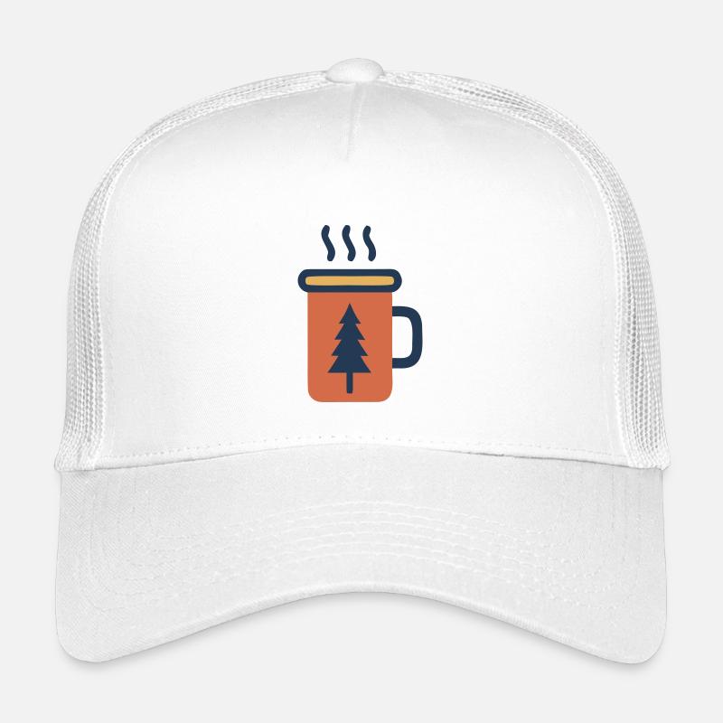 Enamel cup fir coffee forest Kids’ Trucker Cap