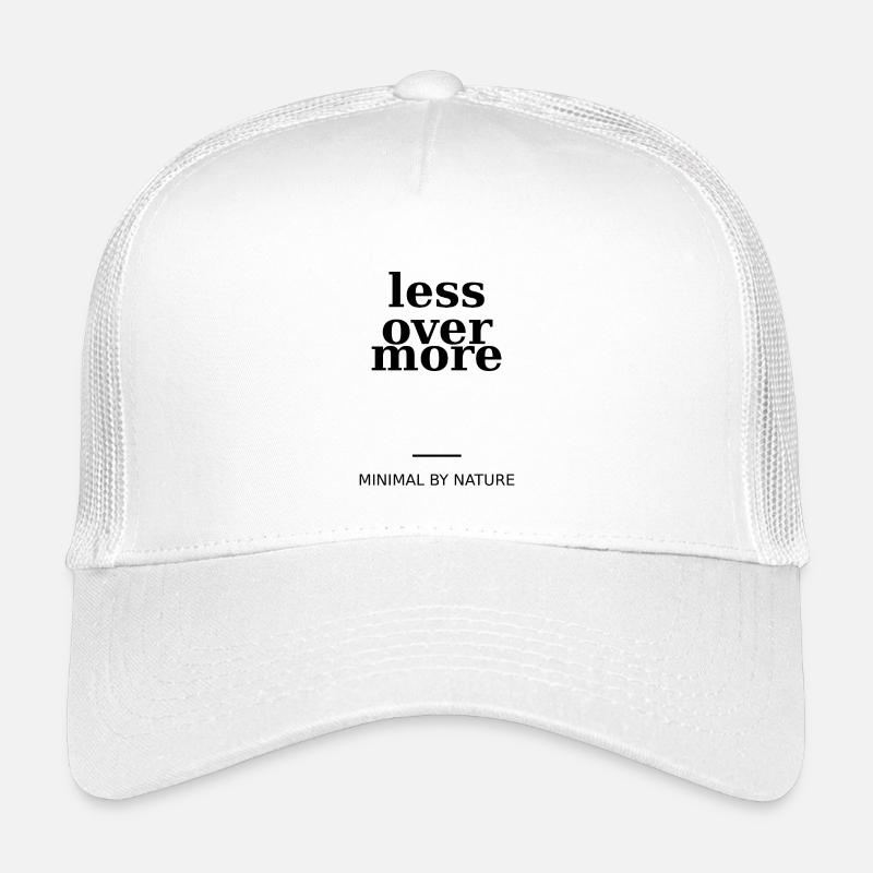 Less Over More - Kids’ Trucker Cap - white