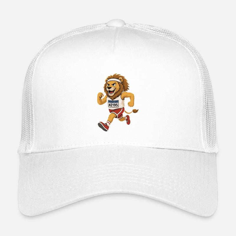 Laufender Löwe im Comic Stil - Kinder Trucker-Cap - Weiß