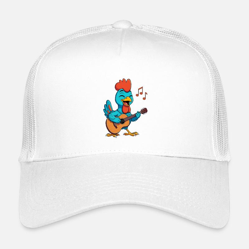 Huhn spielt Gitarre Kinder Trucker-Cap