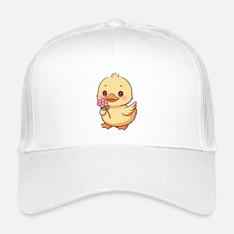 Chick with flower Kids’ Trucker Cap