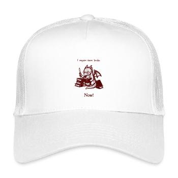 Book Dragon More Books Now - Kids’ Trucker Cap - white - Front