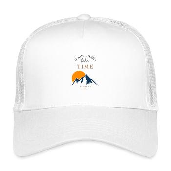 Time takes summit courage - Kids’ Trucker Cap - white - Front