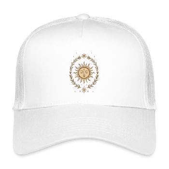 Mittsommer Sonne – Spirituelles Boho Motiv - Kinder Trucker-Cap - Weiß - Vorne