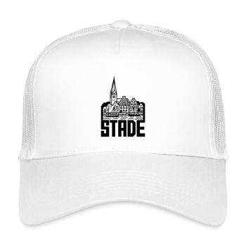 Stade Silhouette Wahrzeichen - Kinder Trucker-Cap - Weiß - Vorne
