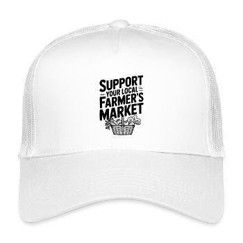 Soutenez votre marché fermier local - Casquette trucker enfant - blanc - Devant