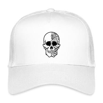 Schädel - Kinder Trucker-Cap - Weiß - Vorne