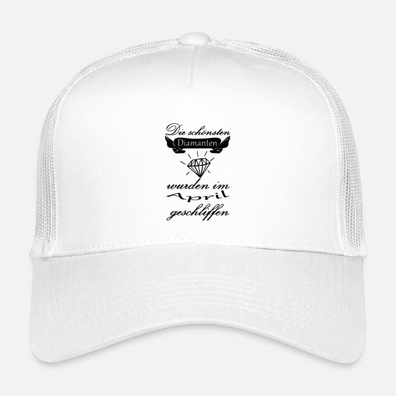 April Diamanten Geburtstag Geschenk Spruch - Kinder Trucker-Cap - Weiß