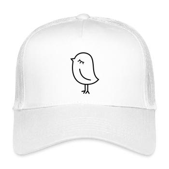 Spatz Vogel – Piepmatz Küken Tweet Vögelchen - Kinder Trucker-Cap - Weiß - Vorne