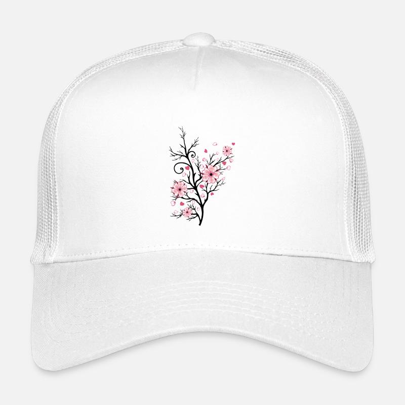 Cerisiers fleurs de cerisier avec coeur Sakura printemps Casquette trucker enfant