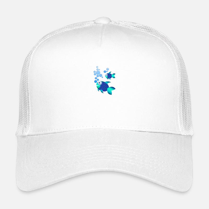 Poisson bleu exotique aux écailles irisées Casquette trucker enfant