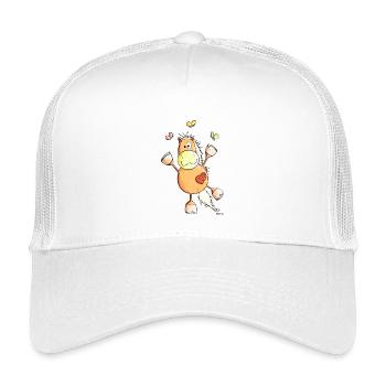 Cheval avec des papillons - Casquette trucker enfant - blanc - Devant