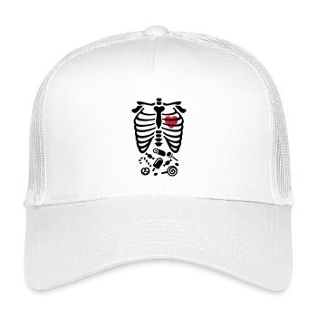 Halloween-Röntgenstrahl-Kostüm Süßigkeiten - Kinder Trucker-Cap - Weiß - Vorne