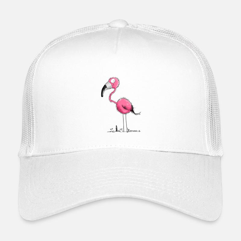 Der Flamingo - Kinder Trucker-Cap - Weiß