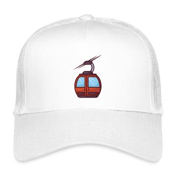 Fascinating cable car illustration - Kids’ Trucker Cap - white - Front
