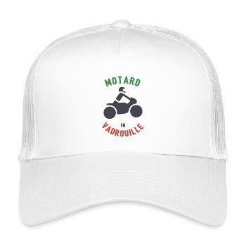 Biker in Mop - Kids’ Trucker Cap - white - Front