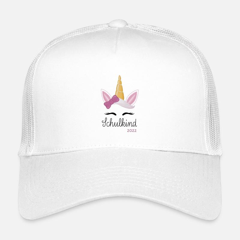 Einhorn Schulkind 2022 - Kinder Trucker-Cap - Weiß