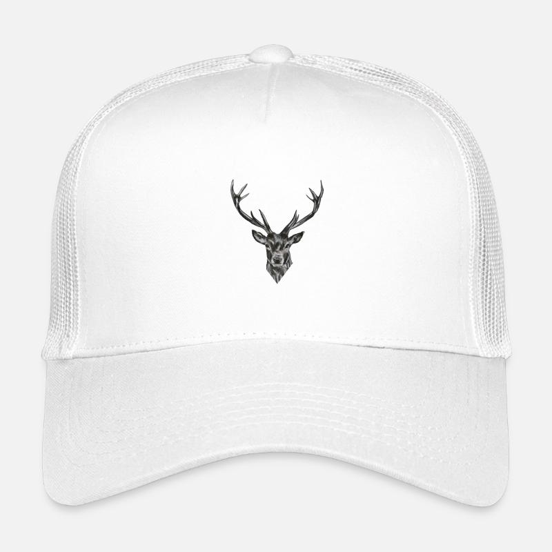 Deer Head Drawing – Realistic Animal Sketch Kids’ Trucker Cap