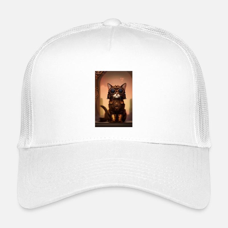 Cat Steampunk Style Kids’ Trucker Cap