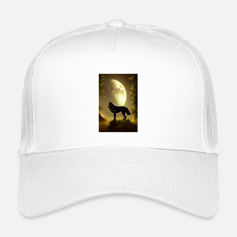 Wolf und Mond Kinder Trucker-Cap