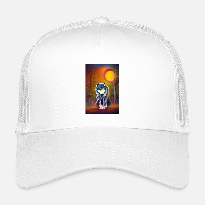 Wolf und Mond Kinder Trucker-Cap