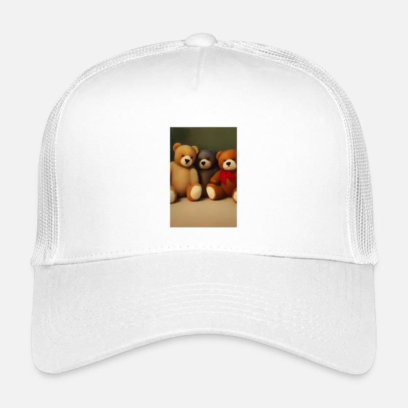 Teddybär - Kinder Trucker-Cap - Weiß