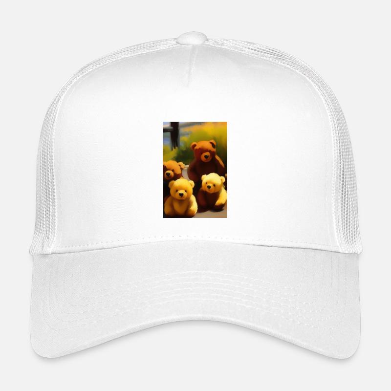 Teddybär - Kinder Trucker-Cap - Weiß