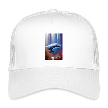 Wal im Wald Surrealismus - Kinder Trucker-Cap - Weiß - Vorne