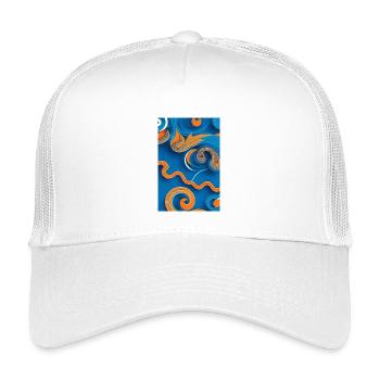 Abstrakte Kunst - Kinder Trucker-Cap - Weiß - Vorne