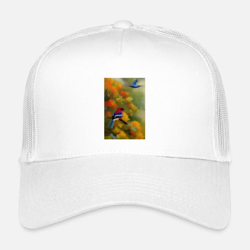 Bird on branch Kids’ Trucker Cap