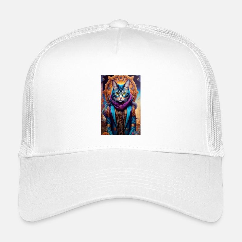 Meisterkatze - Kinder Trucker-Cap - Weiß