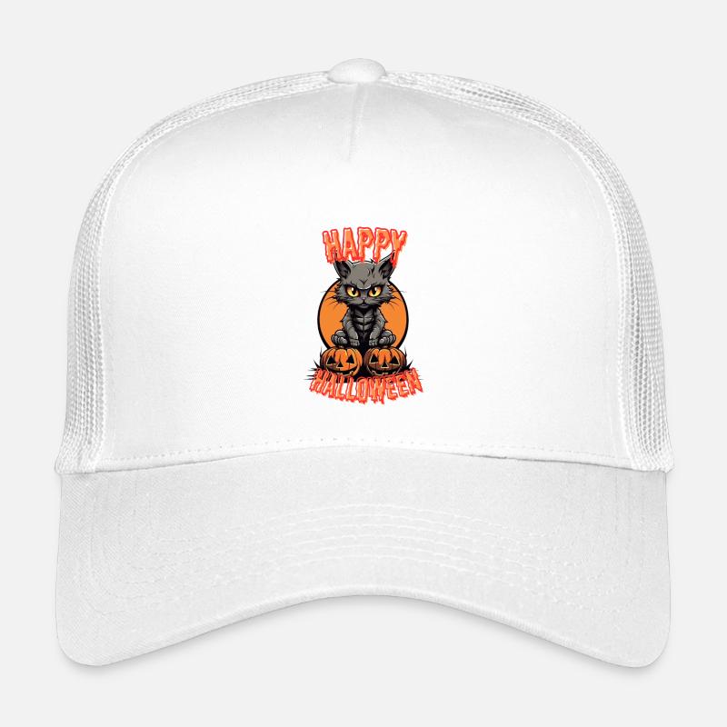 Dessins animés de chats effrayants pour Halloween Casquette trucker enfant