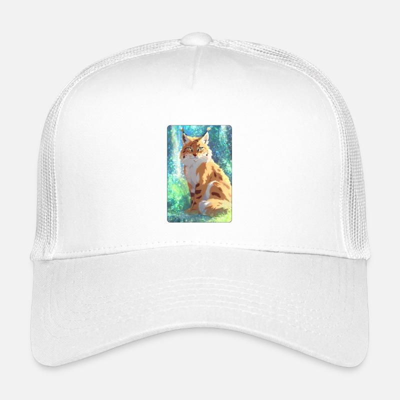 Luchs im Wald - Kinder Trucker-Cap - Weiß
