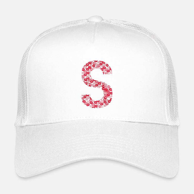Buchstabe S - Vorname Initiales Geschenk - Kinder Trucker-Cap - Weiß