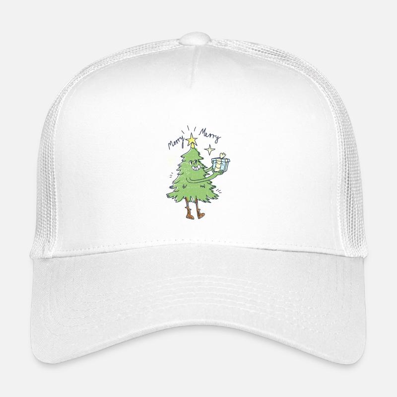 Weihnachtsbaum - Kinder Trucker-Cap - Weiß