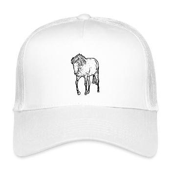 Horses T-shirt Gift Rider - Kids’ Trucker Cap - white - Front