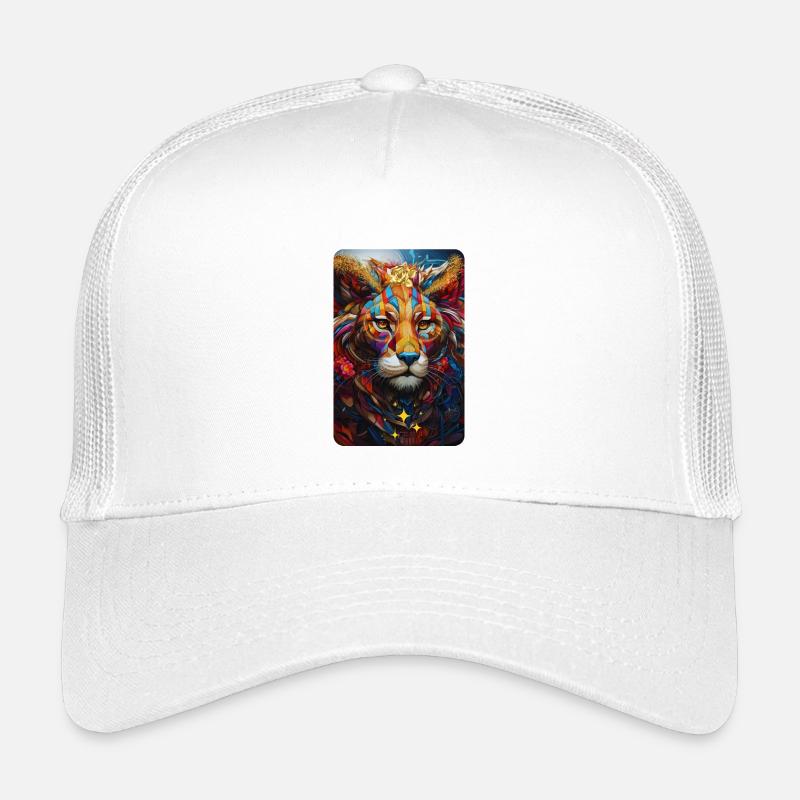 Löwe Pop Art - Kinder Trucker-Cap - Weiß