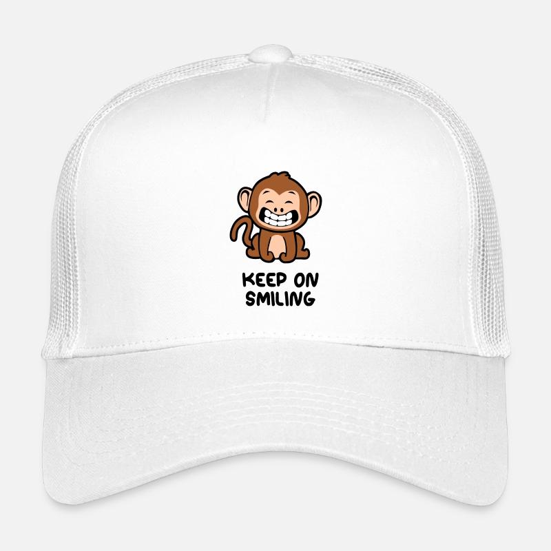 Lächeln Sie weiter, Affe Kinder Trucker-Cap